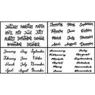 STICKER BALLOON MONTH - SIZE A4