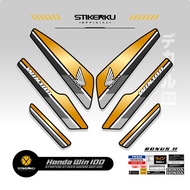 HONDA STRIPING WINHONDA 100 MOTIF/ WIN 100 STICKER/ VIRAL WIN 100 VARIATION STICKER/ DECAL STICKER/