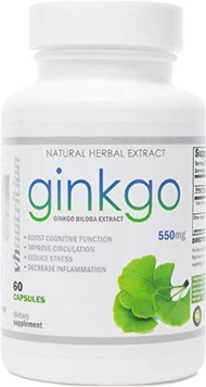 ▶$1 Shop Coupon◀  Gingko Biloba | 500 mg Extract Capsules | 30 Day ply