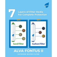 Alva Fontus Outdoor Water Filter Cartridge Replacement Carbon Fillter/Sand Filter