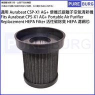 適用 Aurabeat CSP-X1 AG+ 車用/隨身/便攜式空氣清新機 HEPA Filter 活性碳除臭濾網