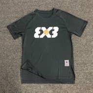 American Basketball Training Suit 3V3 Short-sleeved Mens Sports Fitness T-shirt Breathable Sweat-wic