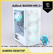 Montech X3 Mesh AsRock B650M-H/M.2+ R5 7500F 16GB DDR5 RAM 512GB NVMe SSD RTX 4060 8GB W11 Pro Refur