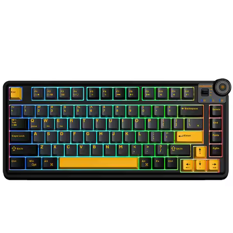 AULA AU75 Gaming Mechanical Keyboard 81 Keys RGB 2.4G/BT/Wired Hot Swappable E-sports Keyboard Deskt