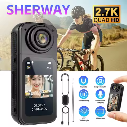 2.7K Thumb Camera | 1.47-inch HD Screen | Sports & Cycling Recorder | Magnetic Pocket Outdoor Action