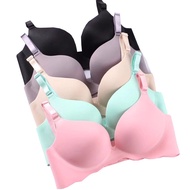Yingbao Push Up Bra for Women Seamless Soft Wireless No Wire Pink Blue Black Grey Red Maroon Plus Si