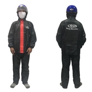 Arai (A) Raincoat Motorcycle Jacket (RED) High Quality (A) Waterproof Canvas Pants and Bag ,Baju Huj