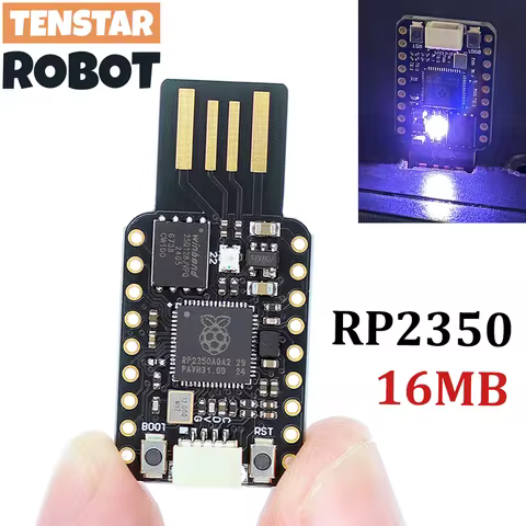 TENSTAR RP2350-USB 16MB Flash Mini Development Board Module Dual-Core RP2350A Chip 520KB SRAM For Ra