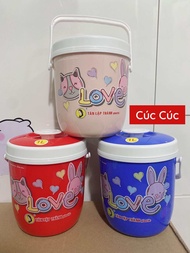 Combo 3 bình giữ nhiệt - xô đá mini 1 lít tân lập thành