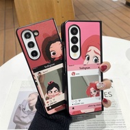 Cartoon Mermaid Princess Samsung Galaxy zfold 7 Phone Case Creative Personality Fold4 Shell Zfold6 F