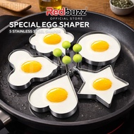 REDBUZZ Generic Kitchen Tools Fried Burger Benjo Special Egg Shaper Stainless Steel Pancakes Egg Mol
