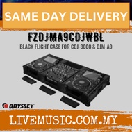 Odyssey FZDJMA9CDJWBL Black Label DJ Coffin Flight Case with Wheels for DJM-A9 and CDJ-3000 or Simil
