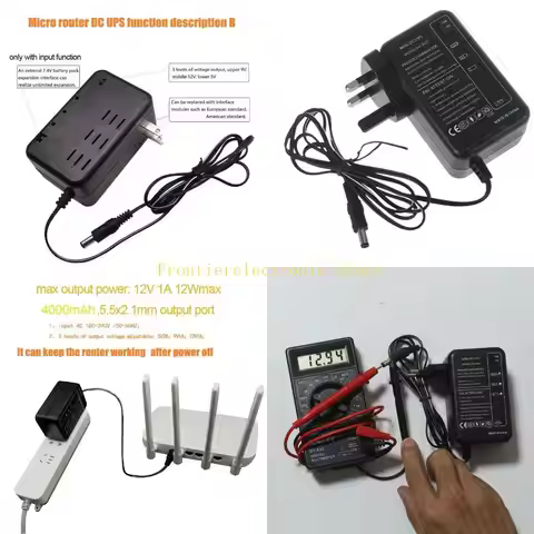 G8DB Rechargeable 4000mAh 5V 9V 12V 1A for DC Output UPS Battery Pack for Router Mode