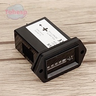 TOHESP Hour Meter Timer, Timer DC Engine Hour Meter, Universal 12-36V Mechanical Hour Meter Tractor