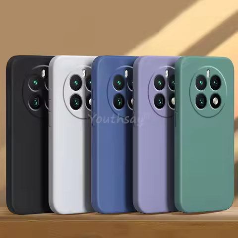 For Realme 12 4G Case Liquid Silicone Plain Case Realme 12 4G Cover TPU Anti-drop Phone Protector Co