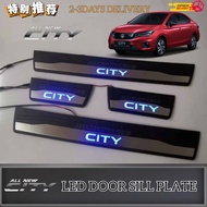 AMAZING HONDA CITY 2020-2022 CAR LED DOOR SILL PLATE DOOR STEP SIDE STEP PANEL PROTECTOR CAR ACCESSORIES GM7 GN2