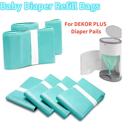 Diaper Refill Liners – Compatible with Dekor PLUS Refill-Disposable Diaper Pail Liners Diaper Refill