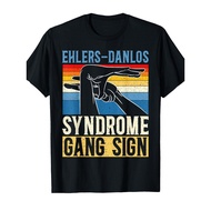 ehlers-danlos syndrome (eds) awareness t-shirt-soft breathable cotton retro pattern t-shirt with str