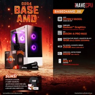 iHAVECPU คอมประกอบ BASED4AMD-06 AMD RYZEN 5 5600G 3.9GHz 6C/12T / ONBOARD Radeon™ Graphics (อัพเกรดการ์ดจอติดต่อ ADMIN) / MSI B450M-A PRO MAX / KINGSTON FURY BEAST x iHAVECPU 16GB (8x2) DDR4 3200MHz BLACK / SAMA PHS X7 (WHITE)(ATX)