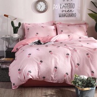 Imported poly duvet cover set (1 duvet cover, 1 elastic sheet and 2 pillowcases)