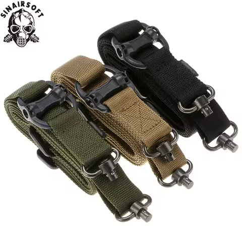 Tactical Adjustable MS4 Quick Detach QD Metal Swivel 2 Point Multi Mission Rifle Sling Quick Release