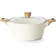 SENSARTE Ceramic Nonstick Stock Pot with Lid, 2.6/4.5/6.6/8.5 QT Soup Pot Casserole Pot, Non-toxic H