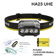 Nitecore HA23 UHE 600 Lumens Ultra Light Weight 3 Color Temperatures Headlamp (Include Battery HLB15