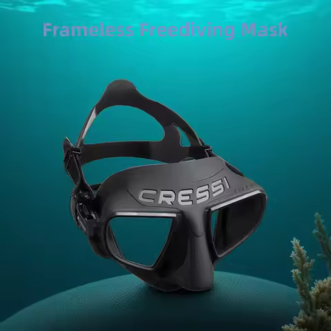 Cressi Frameless Freediving Mask with Reduced Internal Volume and Ergonomic Nose Shape - Atom
