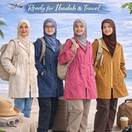 [HAZEL TD] HOODIE #JACKETMANIS MUSLIMAH WATERPROOF (ROSELLE)