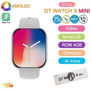 DT X Mini Women Smart 42mm AMOLED 4GB ROM NFC Chat GPT Compass Play Video Gesture 3D Vision Watch Fo