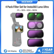 NEEWER Filter Set for Insta360 Luna Ultra, CPL ND16 ND64 ND256 Camera Lens Filter Kit, FL-L04