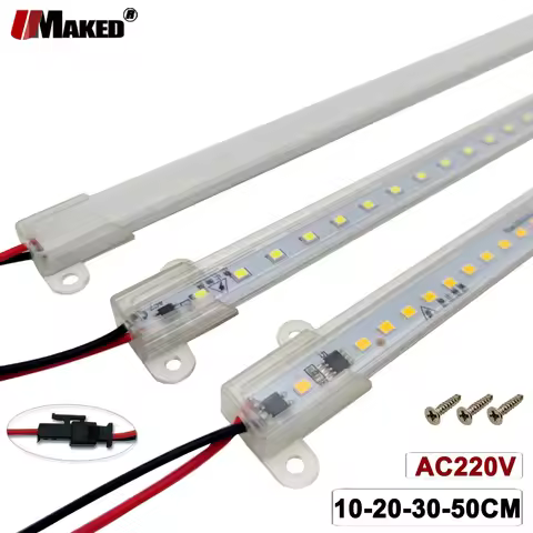 5Pcs AC220V LED Tube Light 4W 5W 8W Night Bar PCB 2835 Strip 10 20 30 50CM Energy Saving For Home Ki