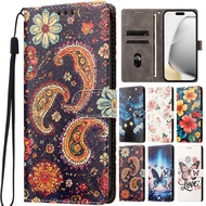 3D Flower Phone Case for Coque Vivo Y53S Y33E 5G Y33T Y33S Y334G 2021 Y03 4G Book Holster Cases Leat