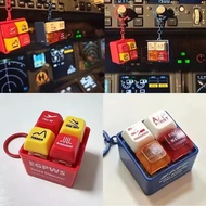 Safety Warning Keychain Cockpit Warning Keychain Reusable Loud Alarm Key Chain Glowing Simulator wit