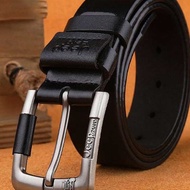 \12304; Bilin ang isang relos】Men Classic Style Metal Buckle Leather Belt 105-125cm