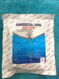 Amox 50% Đtri viêm ruột hoại tử thương hàn tụ huyết trùng gói 100 gram.
