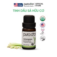Tinh Dầu Sả Hữu Cơ PURA D’OR Therapeutic Grade Lemongrass Essential Oil