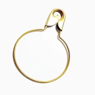 เข็มกลัดยักษ์ ทองเหลืองพวงกุญแจ พวงกุญแจรถยนต์ มอเตอร์ไซค์ พวงกุญแจบ้าน กระเป๋า กางเกงยีนส์ ใช้กลัดผ้าผืนใหญ่ เช่น ผ้าม่าน ผ้าใบ "O"(#26)