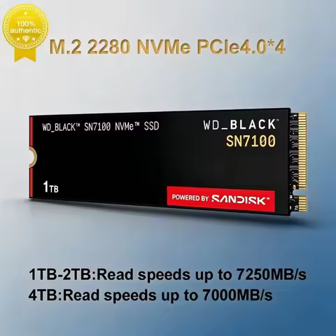WD_BLACK SN7100 M.2 2280 PCIe 4.0 NVMe Internal SSD 4TB Ultra Fast Gaming Solid State Disk Compatibl