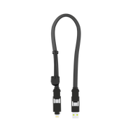 Rolling Square inCharge XL 30cm/1ft with 100W Ultra Fast Charging 6-in-1 Lightning/USB/USB-C/Micro U