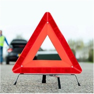 Reflective triangle warning sign - incident warning for cars