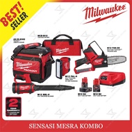 MILWAUKEE Sensasi Mesra Combo Kit (Pruning Saw + Blower + Light+ 2.0/4.0Ah Battery &amp; Charger + Cooler + Contractor Bag)