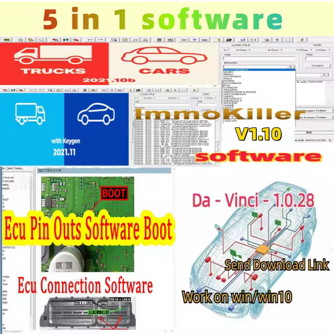 Ecu PinOut Connection Software Boot + Dell 2021.10b phi with keygen + Auto 2021.11 com + Da-Vinci 1.