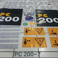 restock Sticker Excavator Komatsu PC 200-7 PC200-8 PC200-6