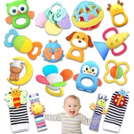AZEN 16 Pack Baby Rattles Teething Toys 3-6 Months, Baby Toys 0-6 Months, Newborn Infant Toys 6-12 M