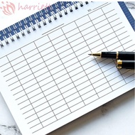 HARRIETT Spiral Bound Notebook, Sturdy Cover Universal Line Pages Financial Record Book, Attendance 