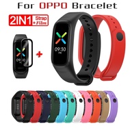 Replacement Strap For OPPO Band Silicone Strap For OPPO Band With Screen Protector Full Cover Film