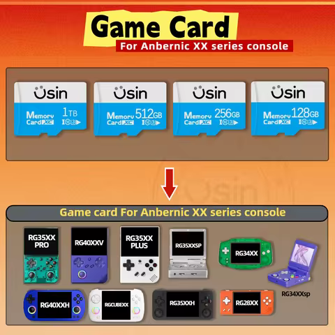 Game SD Card For Anbernic RG35XXPRO RG40XXV RG40XXH RGCUBEXX RG35XXPLUS RG35XXSP RG35XXH RG34XX RG34