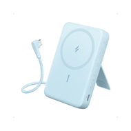 Anker แบตสํารองไร้สาย 10000mAh Zolo Magnetic Power Bank พร้อมสาย Type C (สีฟ้า) รุ่น A1685
