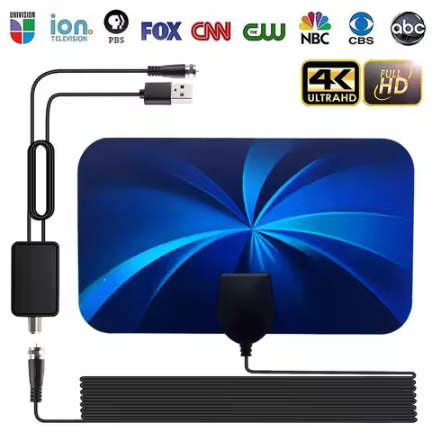 2026 New 25DB High-Gain Indoor Digital TV Antenna for 8K, 4K, and 1080P HDTV TV Antenna